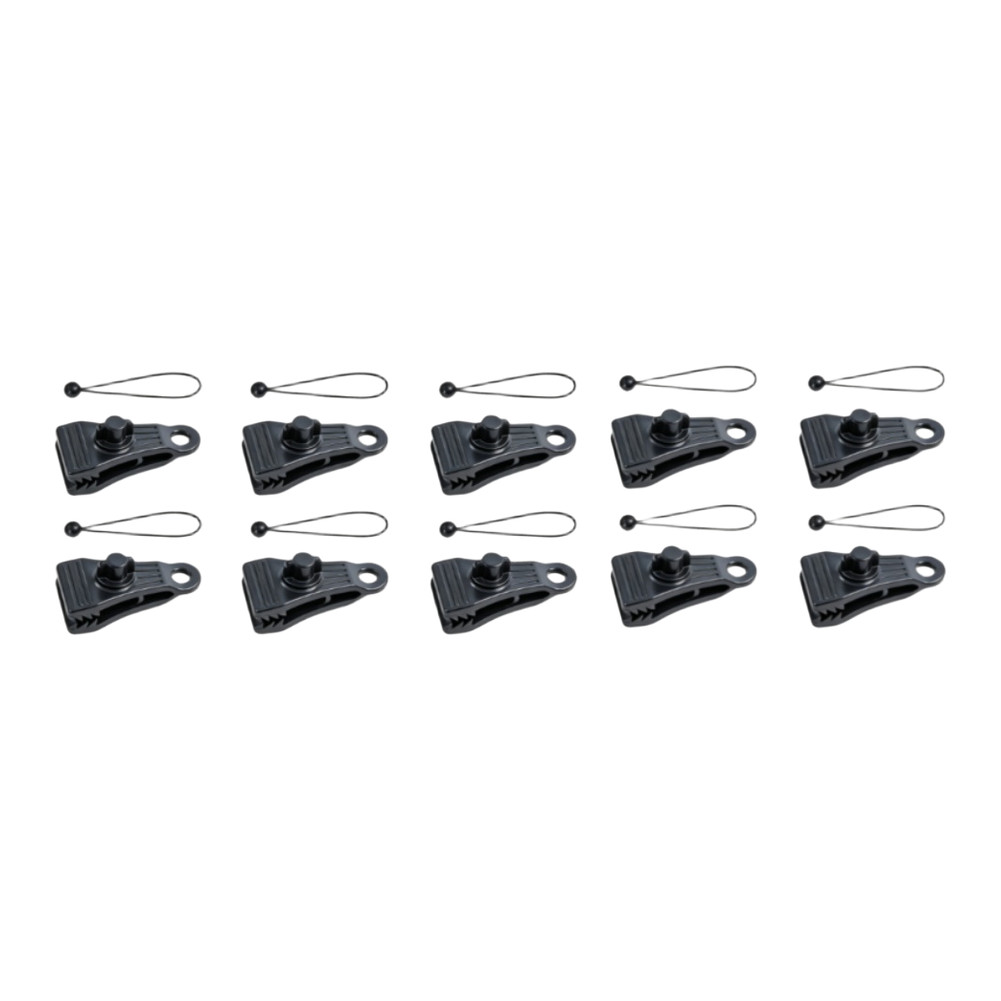 20PCS ABS Plastic Tarp Clips with Bungee Cords for RV Boat Camping Use