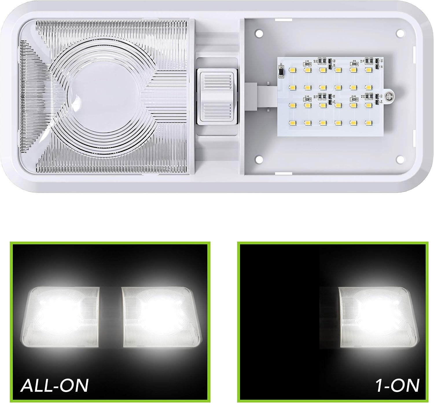 Compact LED Ceiling Light for RVs – 6W, 4000K Natural White with 3-Way Switch
