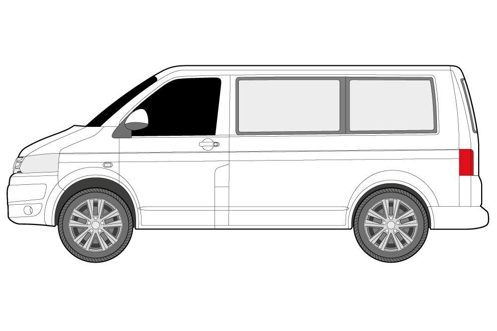 VW T5 Transporter 2003 – 10 Just Kampers Magnetic Cab Blackout Curtain Set