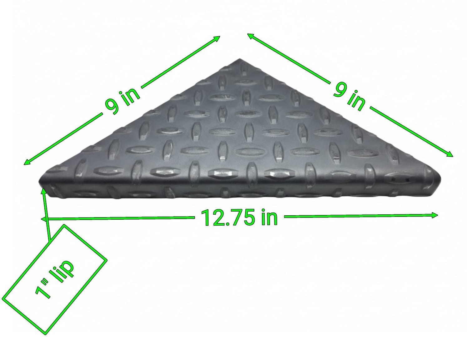 2pc Trailer Step Fender Corners – 11 Gauge Steel Diamond Plate – 9″ x 9″ x 12.7