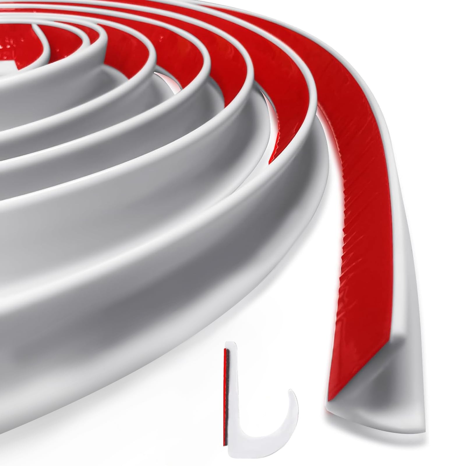16FT RV Rain Gutter & Drip Rail – Flexible TPE Strip Roof 16 Feet, White