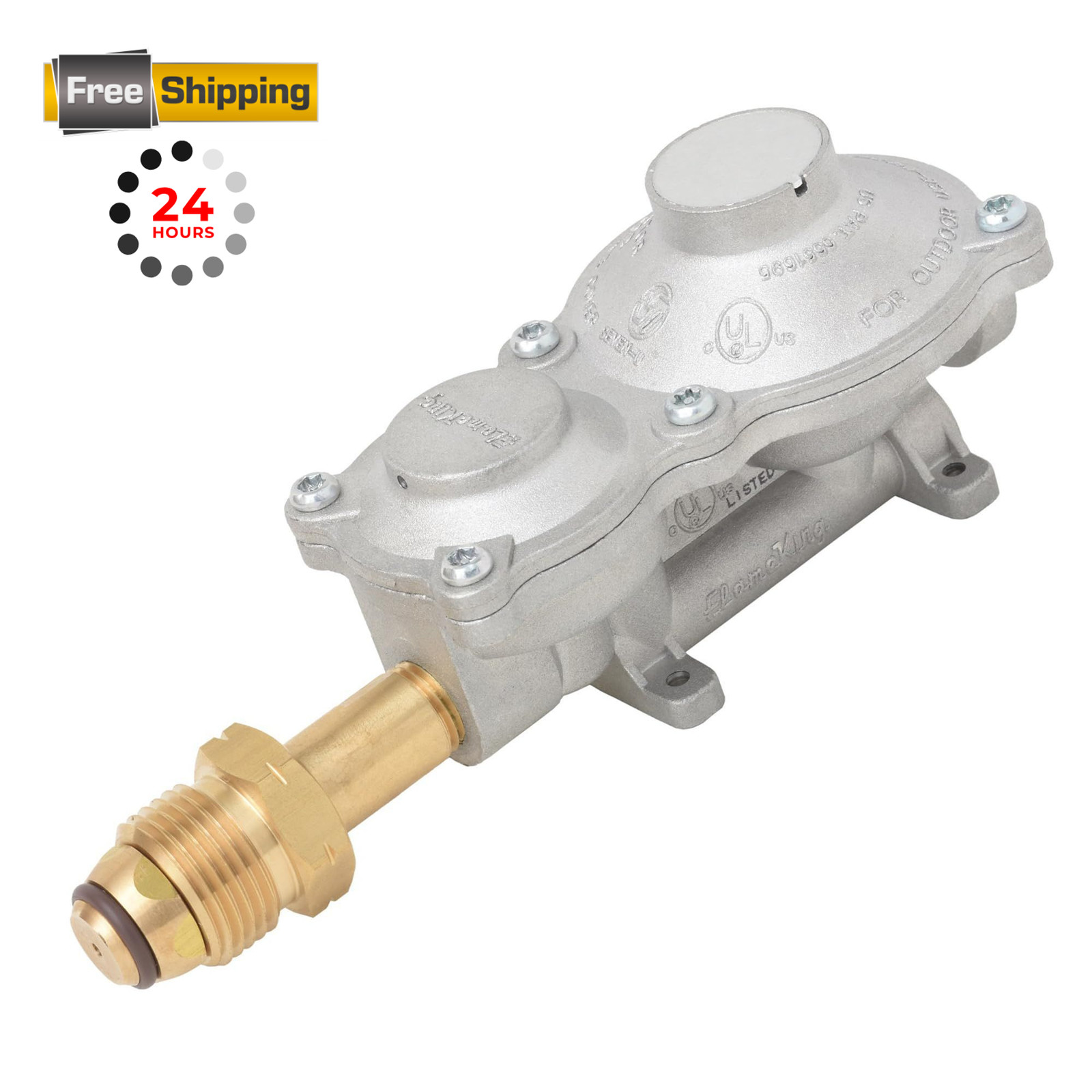 Flame King 150,000 BTU Horizontal Mounted 2-Stage Propane BTU, Gray
