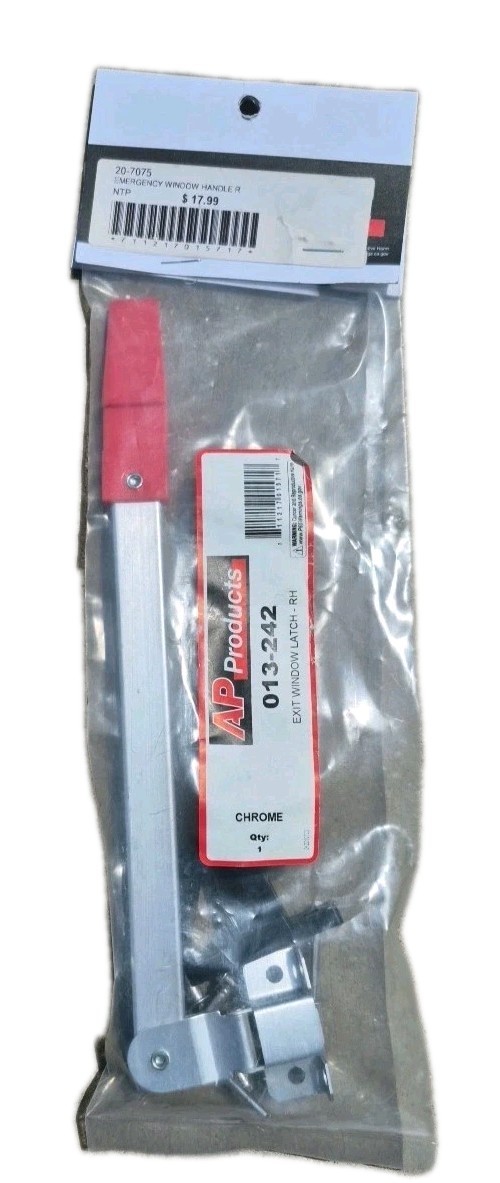 R V Write Handed Exit Window Latch Ap Products 013-242 Emergency 10″ NOS