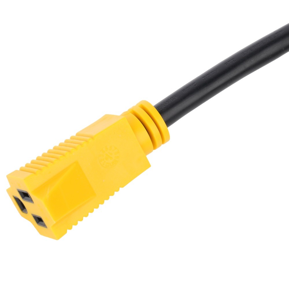 30 Amp Male to (2) 15 amp Female Receptacle RV Y split Power Cord Adapter