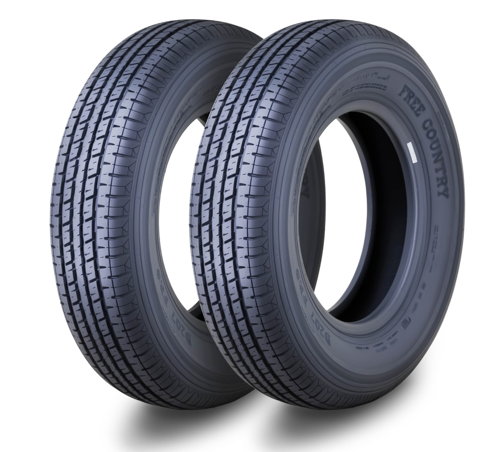 2 ST175/80R13 FREE COUNTRY Trailer Tires Radial 8 Ply LR M w/Scuff Guard