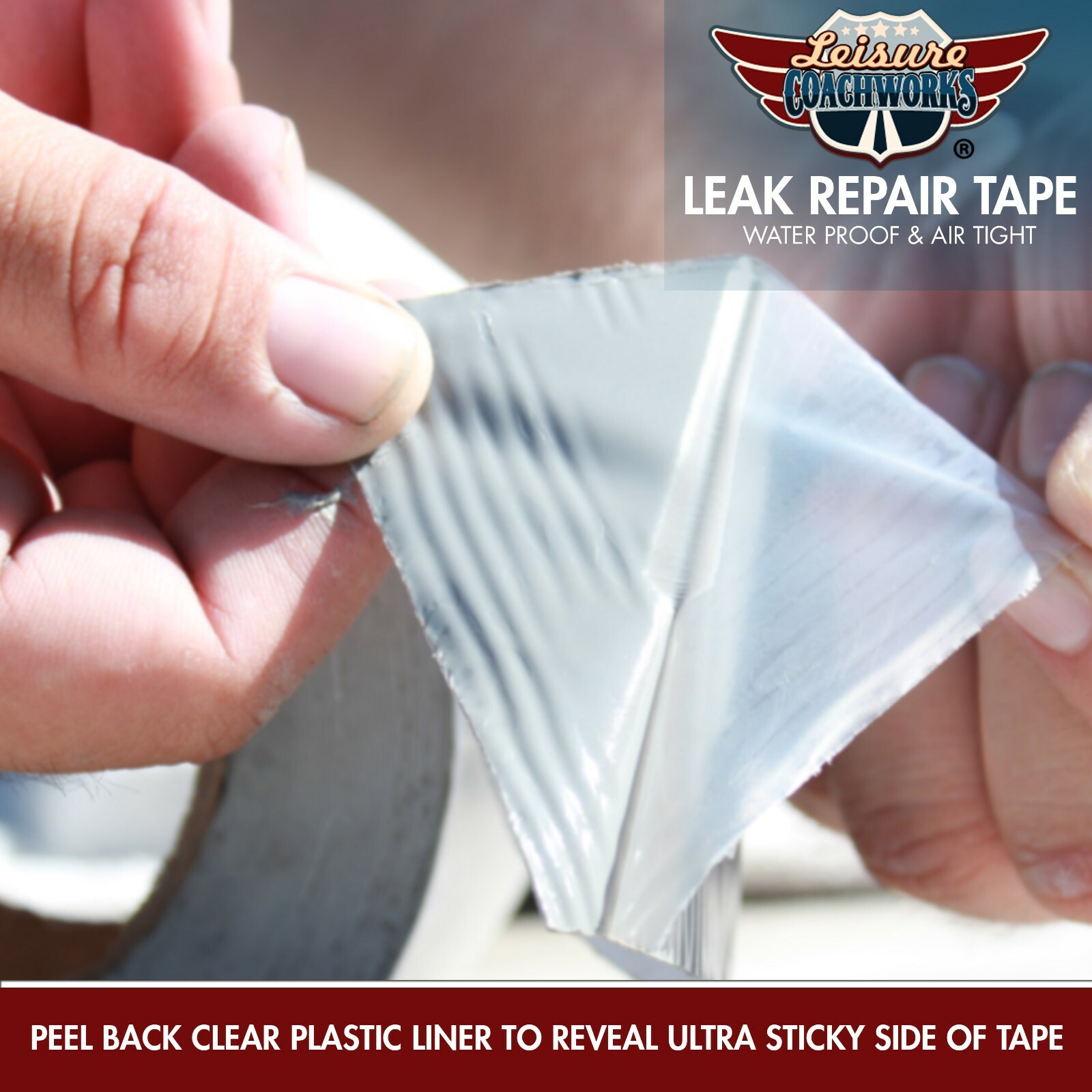 LCW 4″ x 25′ RV Sealant Tape UV Weatherproof Roof Leaks Repair Seal Sticky White