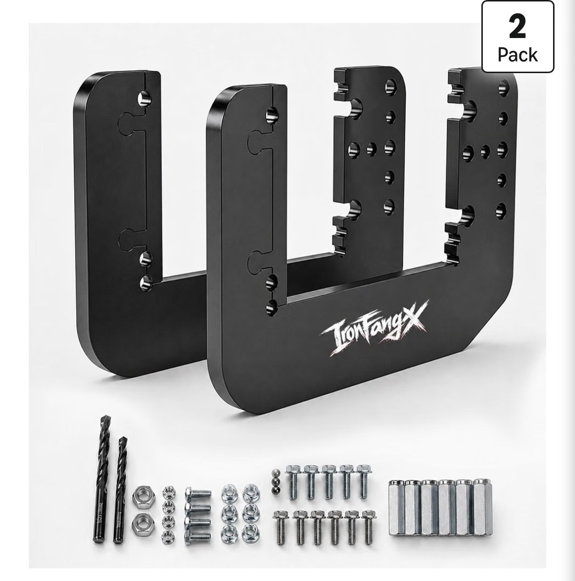 IronFangX Heavy Duty RV Bumper Support Brackets, 4″–4.5″, Pair