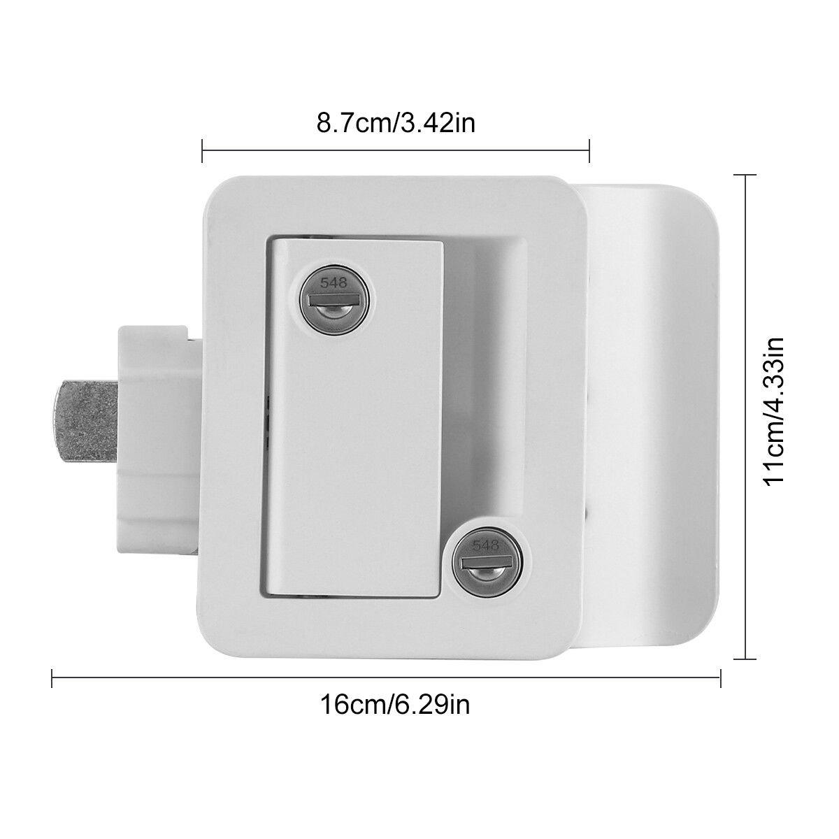 Universal RV Entry Door Lock w/ Paddle Deadbolt RV Door Latch Handle Replacement