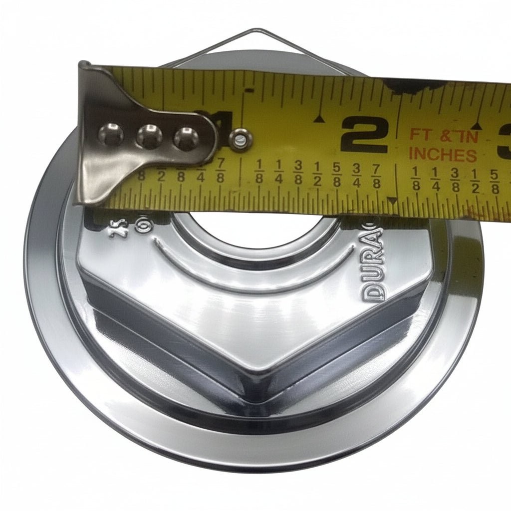 Aluminum Oil Bath Dust Caps — 2-7/8″-12 Thread Pair : 21-35 Billet-Chrome-KITX2