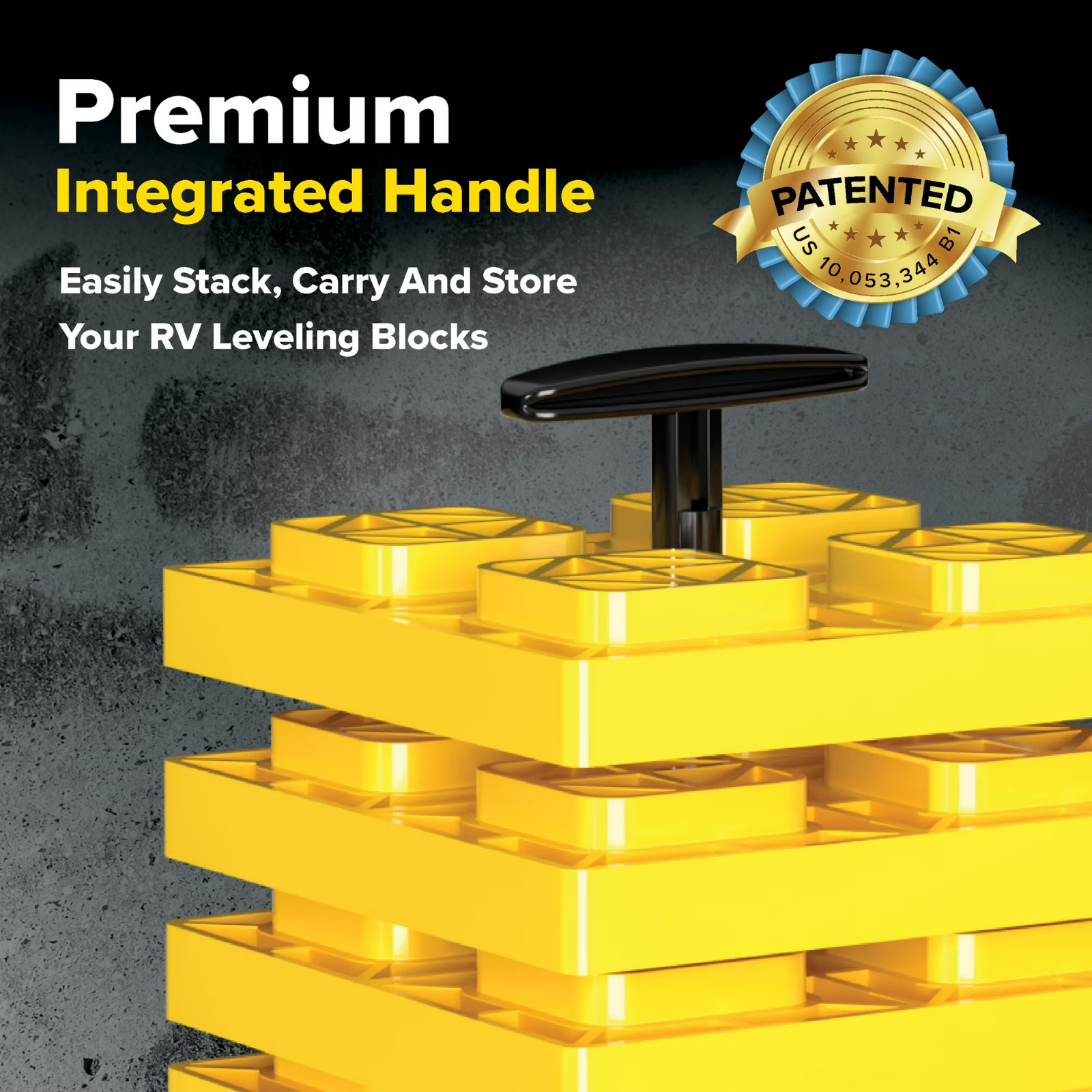 Camco FasTen RV Leveling Blocks – 10 Pack, Yellow (44514)