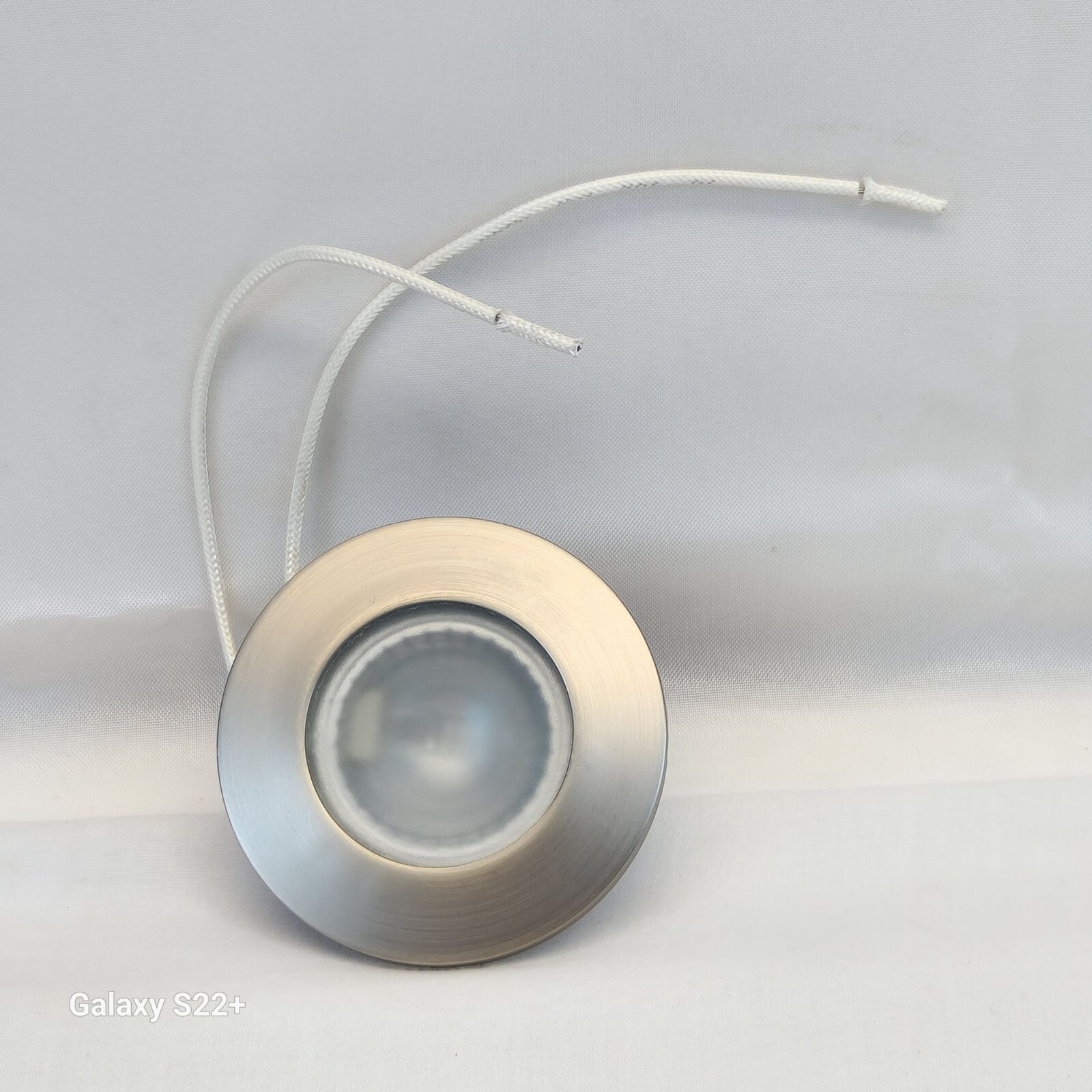 New 3″ Brushed Nickel Puck Lighting 12V 10W RV Recessed Mount LiteCo 82583 NOS