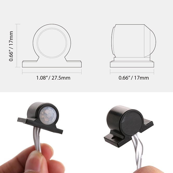2PCS 12V DC Infrared Motion Sensor Automatic Light Switch RV LED light Camper