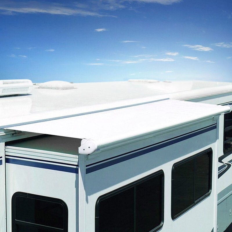 WHITE RV Camper Slideout Topper Awning Fabric Cover Replacement Cut to Fit 184″