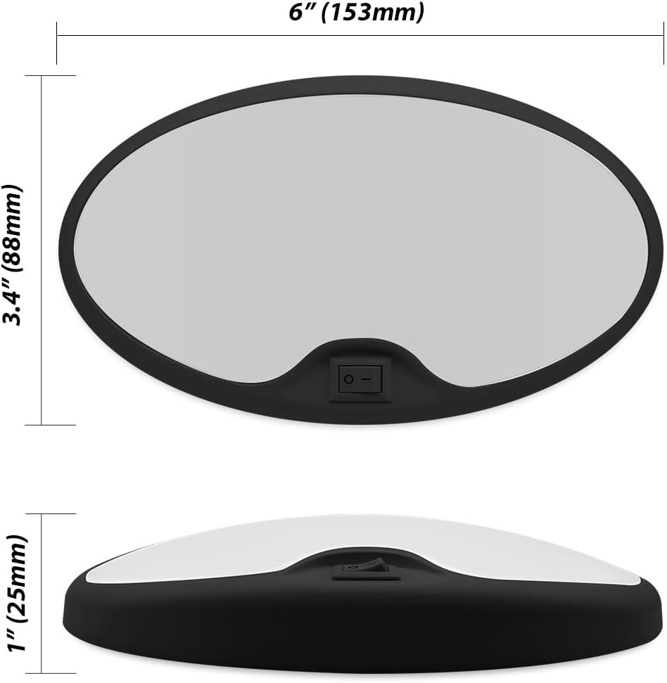 12V Dimmable LED Ceiling Light, 6 Inch Oval, Modern RV Lighting Solution