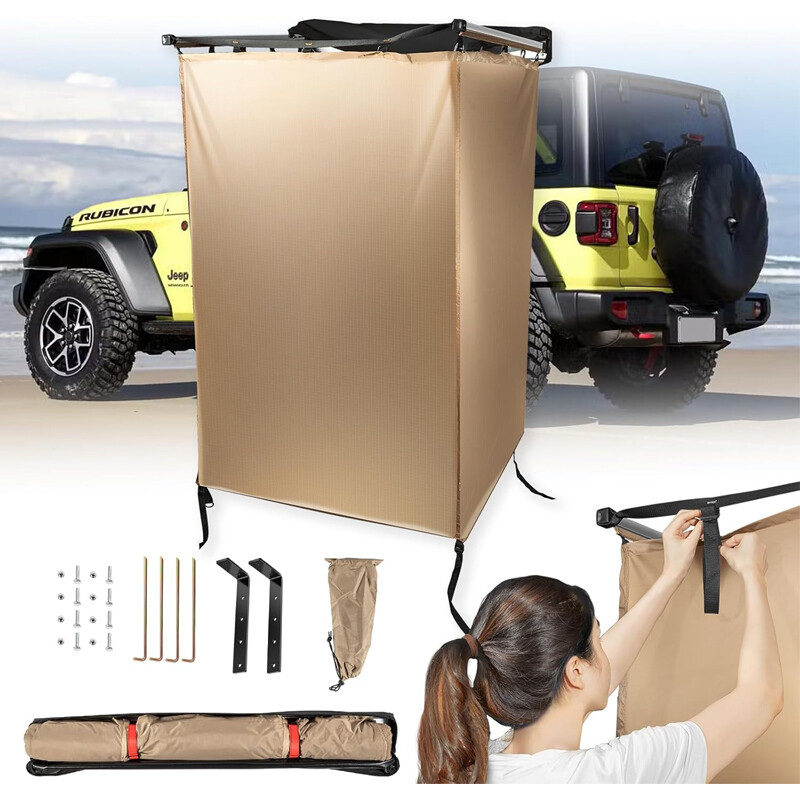 Camping Shower Tent Awning for Jeep/Toyota 4×4 Vehicle SUV Truck Car Toilet Tent