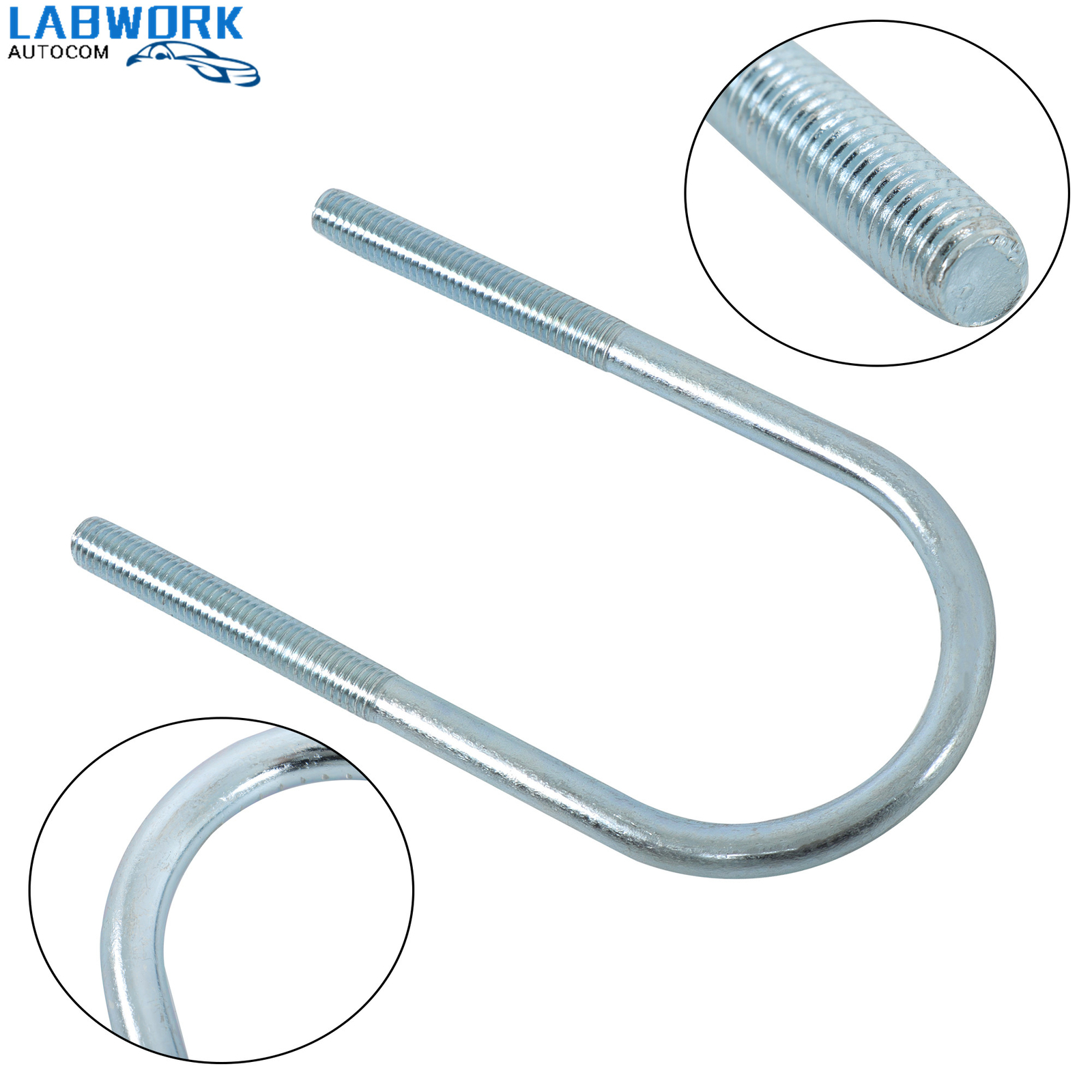3500 lb U-Bolt Set for 2-3/8″ Round Axles – 5.5″ Long x 1/2″ Diameter
