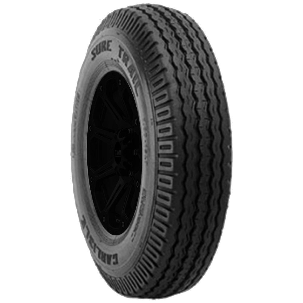 ST195/75D14 Carlstar Sure Trail Trailer 102J LRD Black Wall Tire