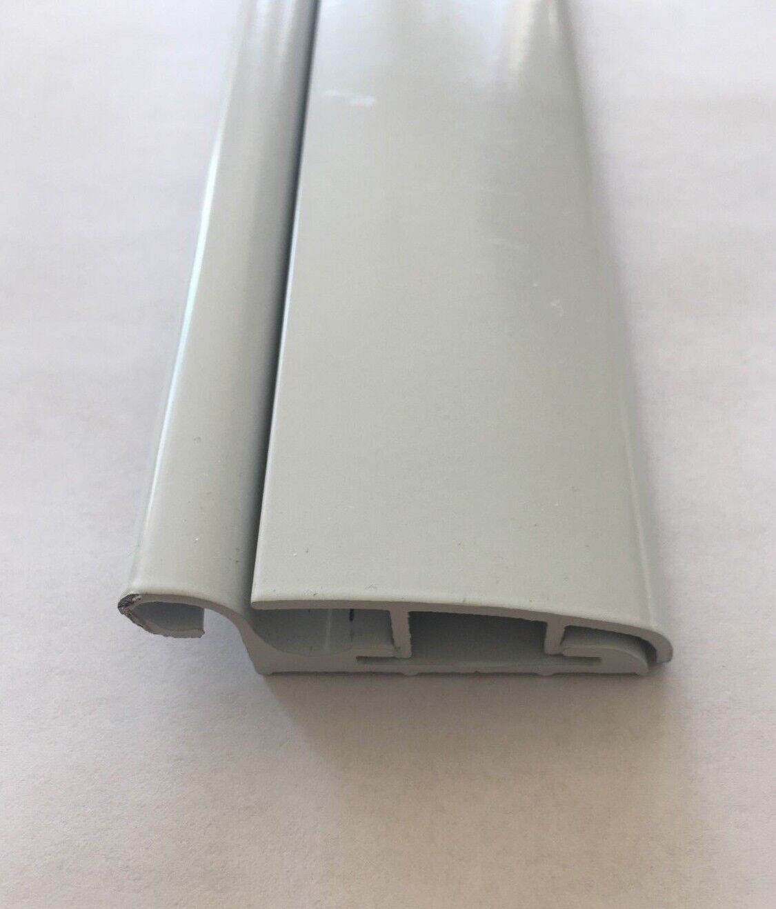92″ White Aluminum Vinyl Insert Belt Rail Hinge Trim Molding Compartment Door