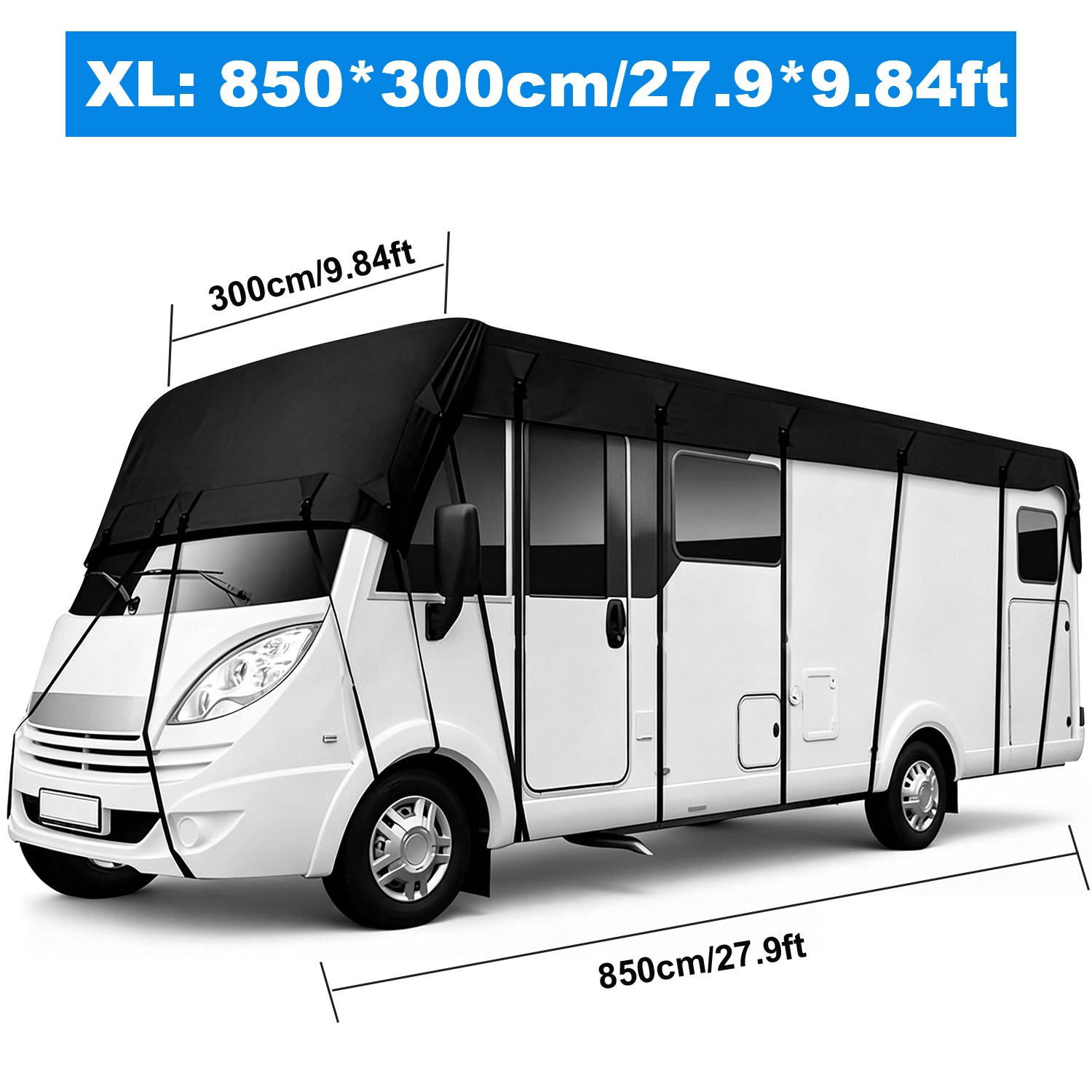 210T Waterproof RV Roof Cover Heavy Duty UV Resistant Trailer Camper Protector