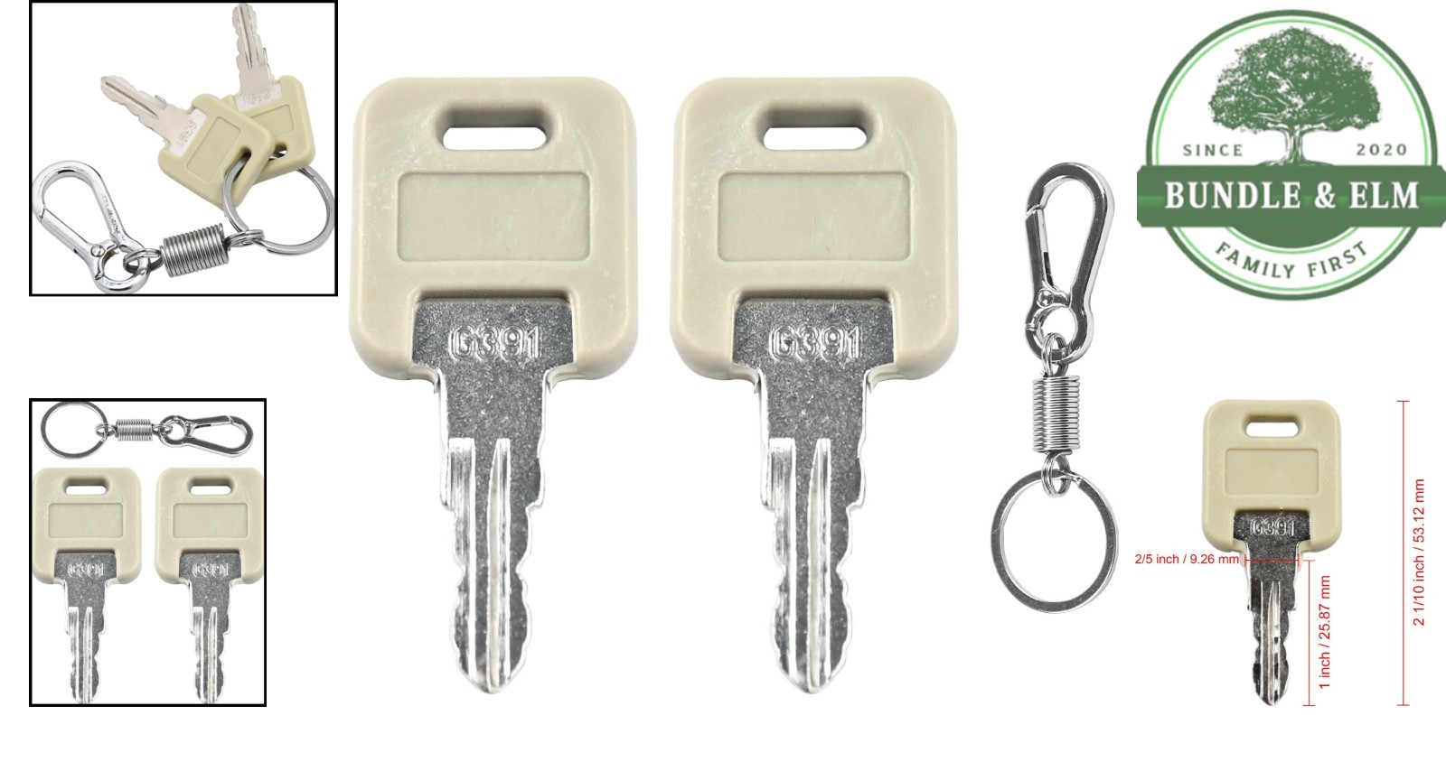 G391 Replacement Keys for RV Campers, Durable Metal Construction – 2 Pack