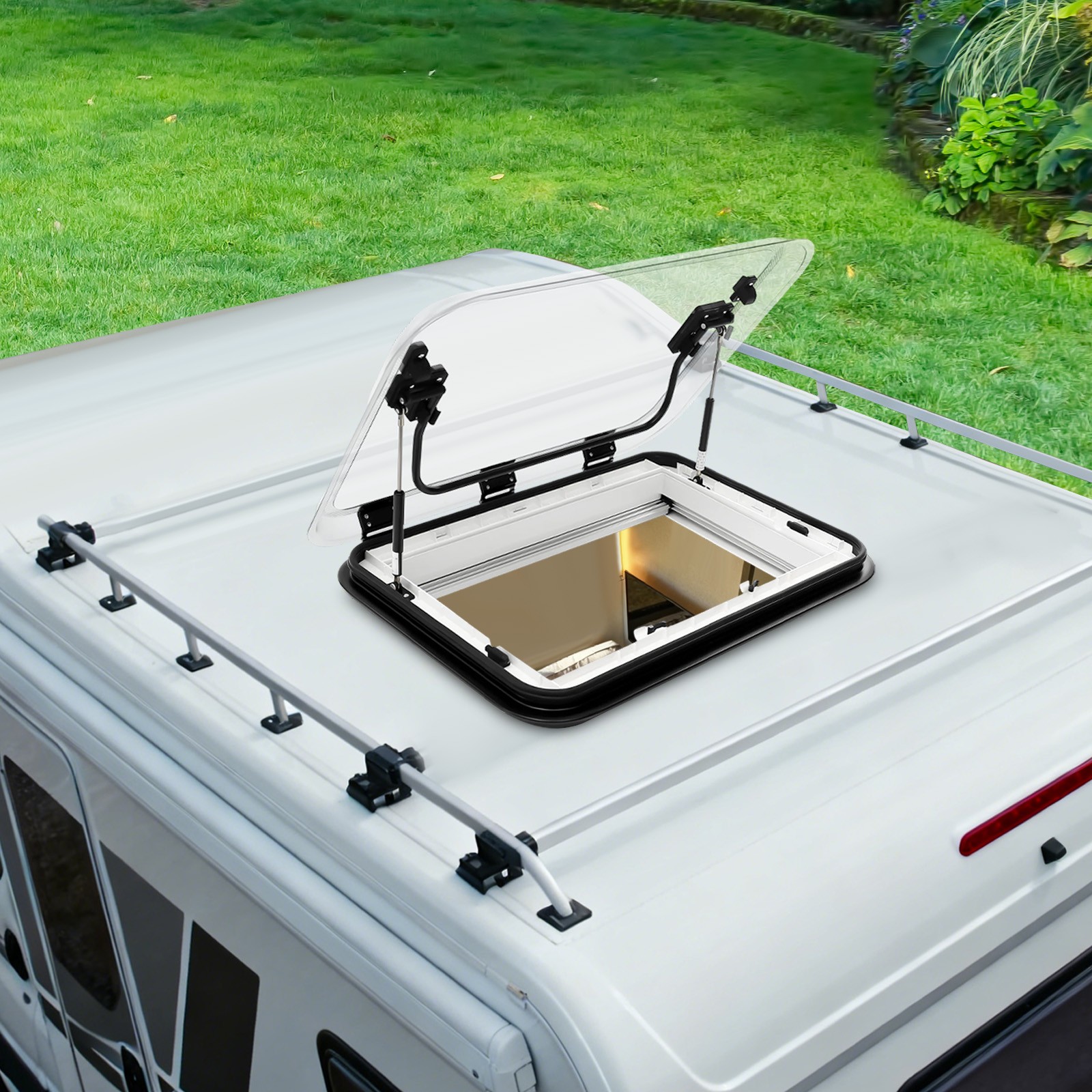 700mm*500mm Anti-UV RV Roof Vent Hatch Caravan Camper Trailer Roof Window Vent
