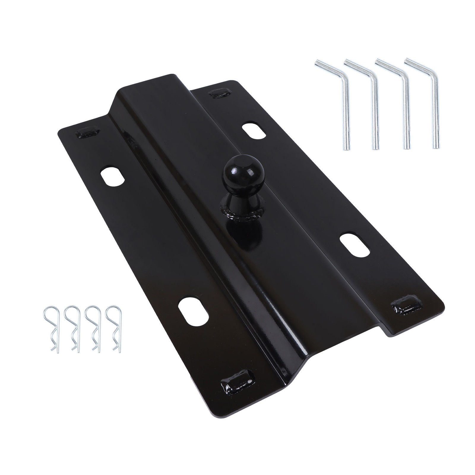 New 30,000lb Gooseneck Ball Plate All Standard 5th Wheel Rails Adapter Hitch