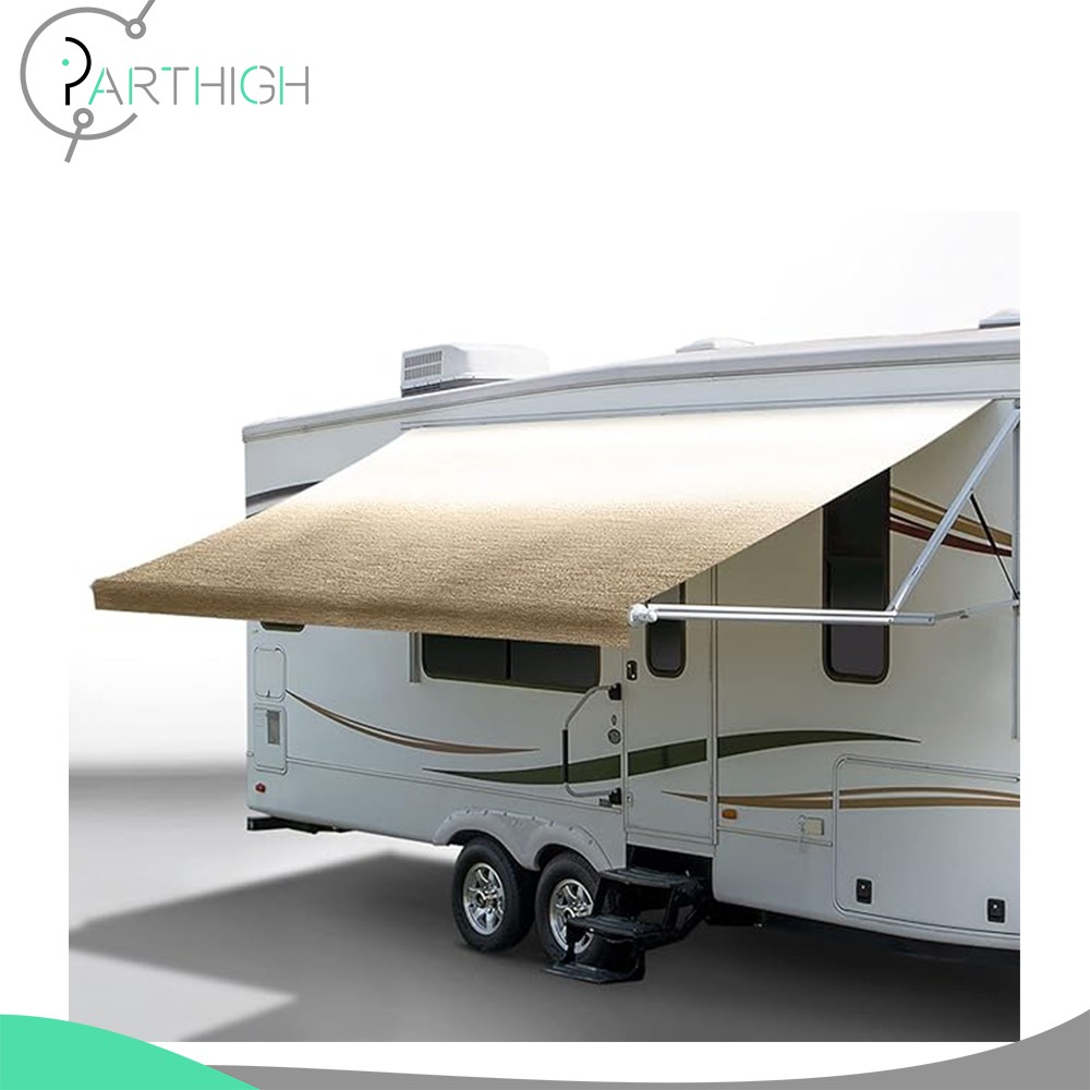 RV Awning Weatherproof Fabric Replacement 8′ Yellow Fade 22FT Outdoor Camper