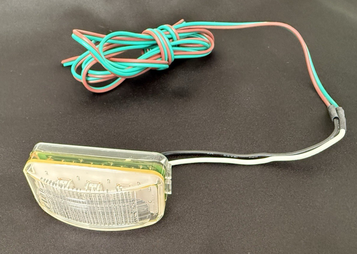 Clear Lens 3 LED Trailer RV Side Marker Clearance Light 2.6 x 1.2 Tested Working