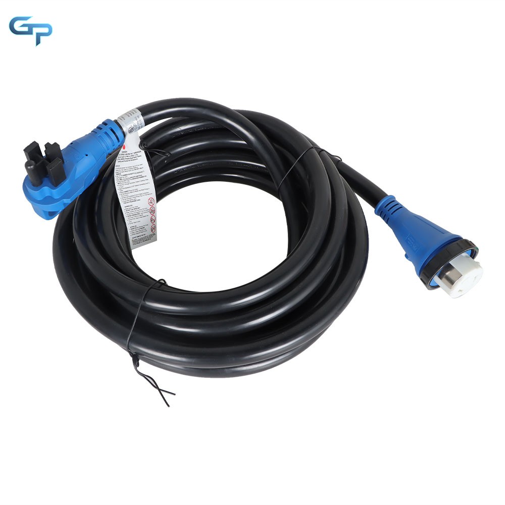 50 Amp Generator Cord and Power Inlet Box 30 FT 125V / 250V