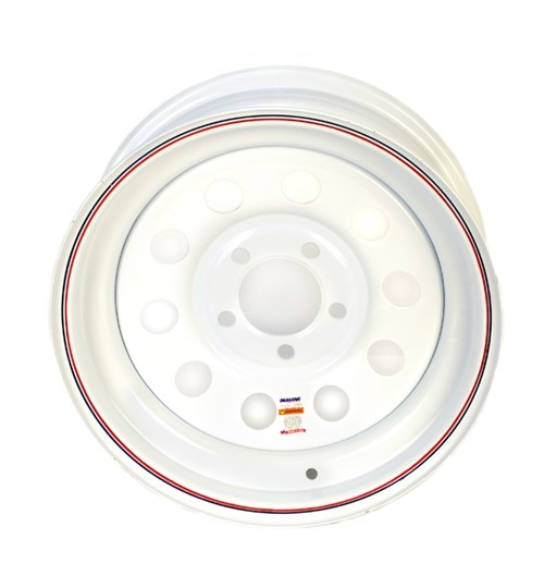 Dexstar 17-232-7 – 15 x 6 Inch White Mod Wheel – 5 on 4-1/2 – 3.19 Pilot