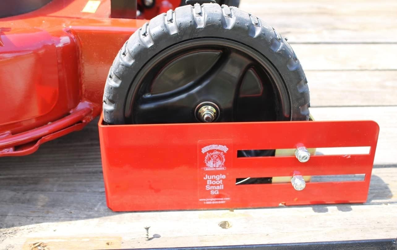 Durable Small Mower Boot for Secure Trailer Transport – Universal Fit Red Alloy
