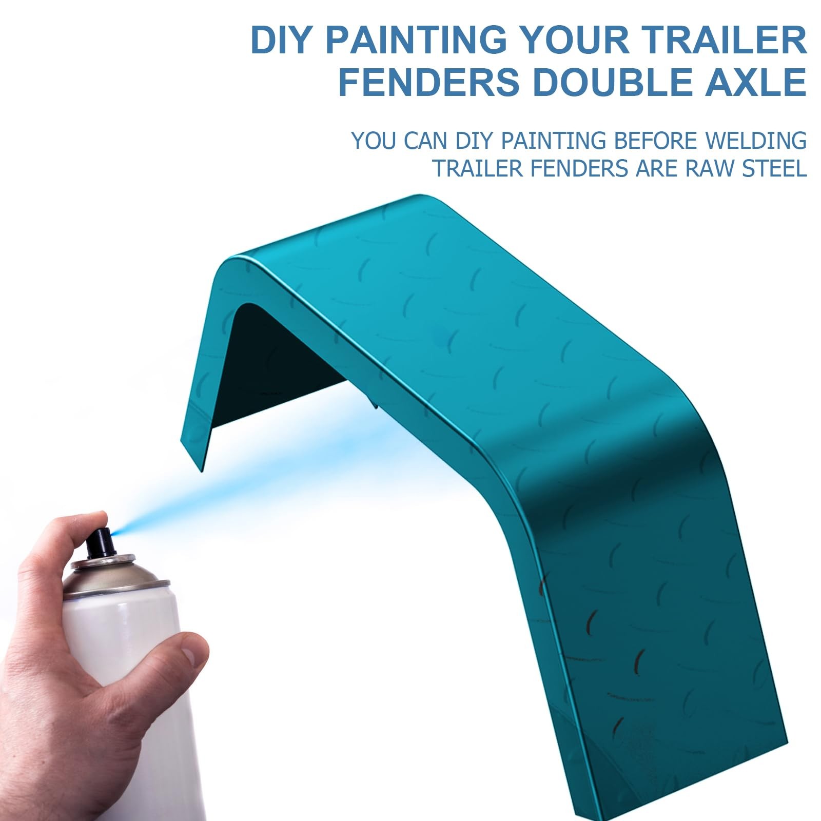 Set of 2 Steel Square Cargo Trailer Fenders For 14″-16″ Trailer Fenders Wheels