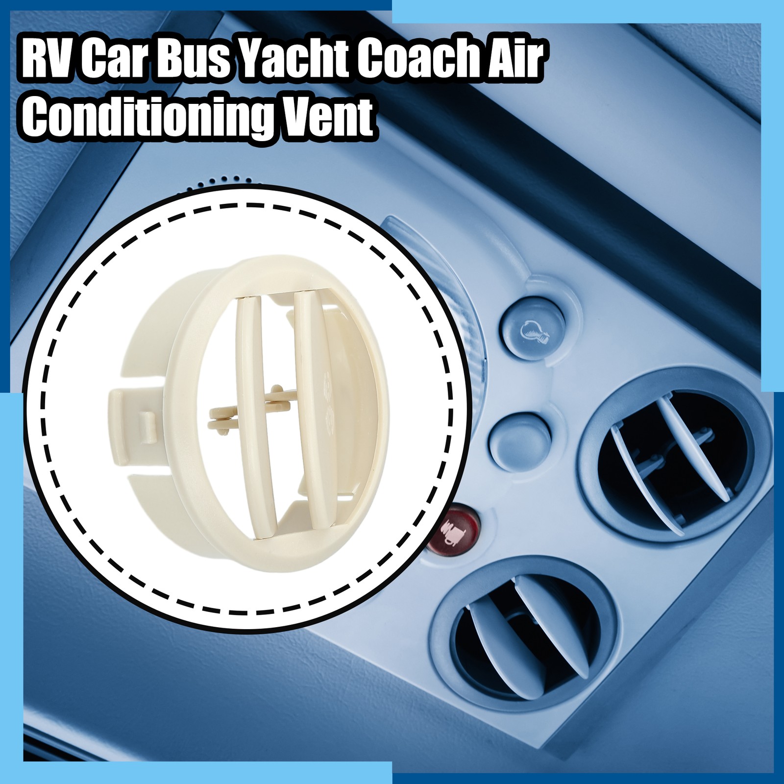Universal Pack(1) AC Air Condition Vent Outlet for RV Bus Boat Yacht Caravan