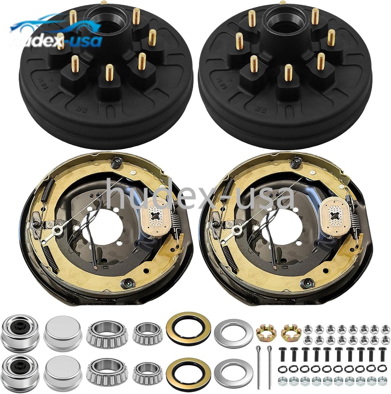 Fits For 7000lb Axle New 8-6.5″ Trailer Hub Drum Kits & Electric Brakes