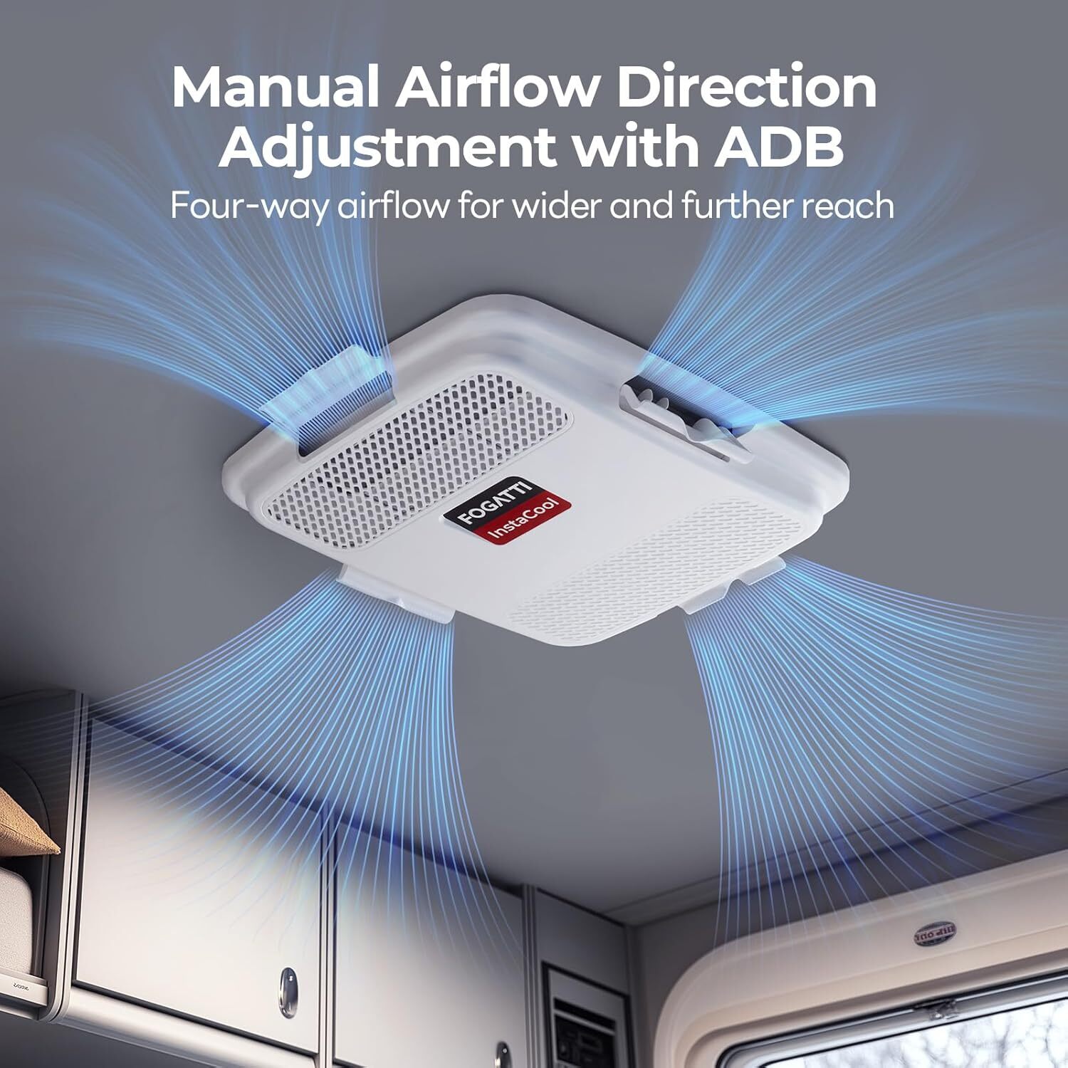 FOGATTI 13,500-15,000 BTU Cooling RV Air Conditioner Non-Ducted Rooftop Camper