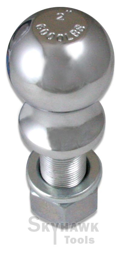 2” RV Truck Trailer Hitch Ball (Shank Size: 1”X 2-1/2”) Polish Chrome Plated