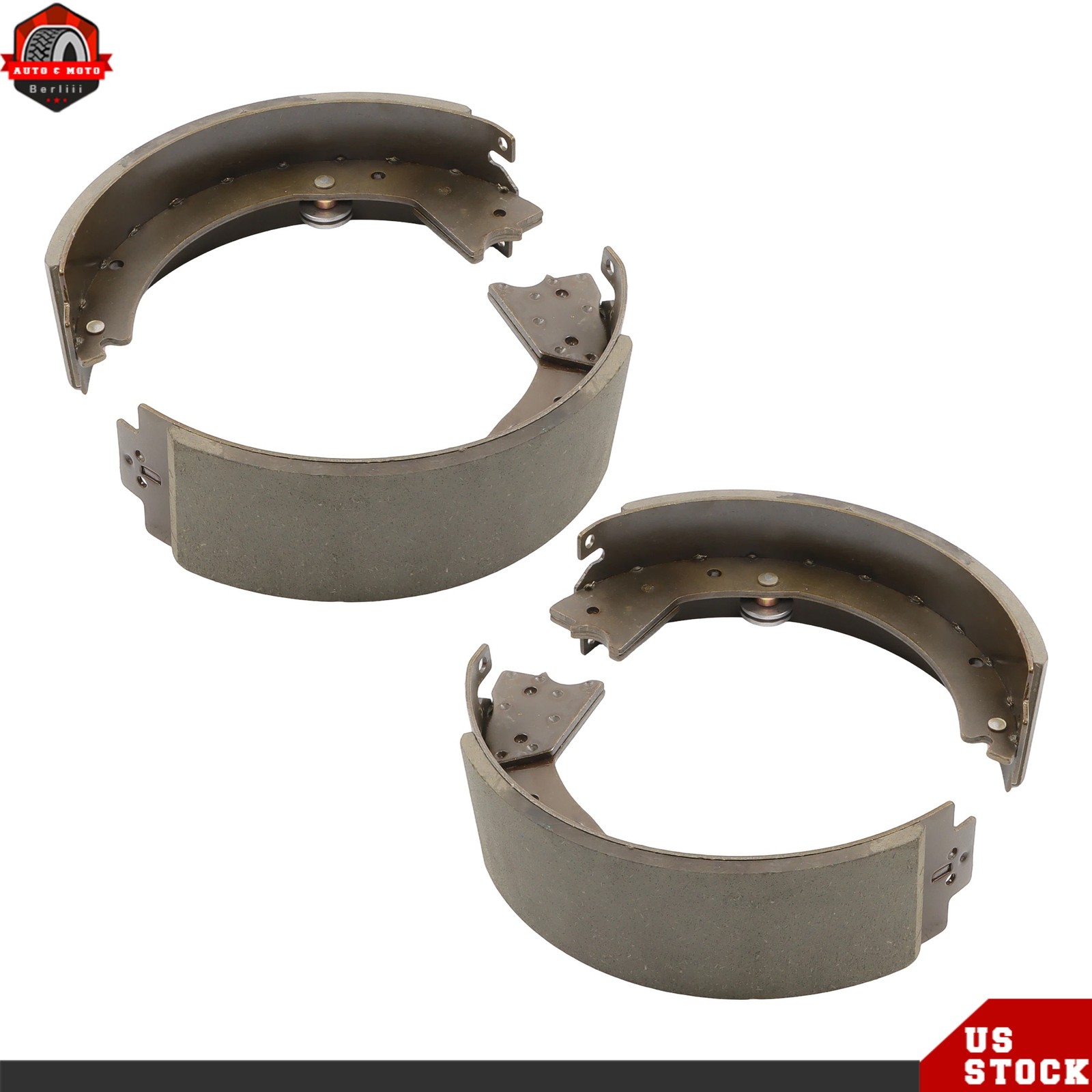2 Pairs 12-1/4″ x 3-3/8″ Electric Trailer Brake Shoes Kit 8000 – 10000 lbs GD