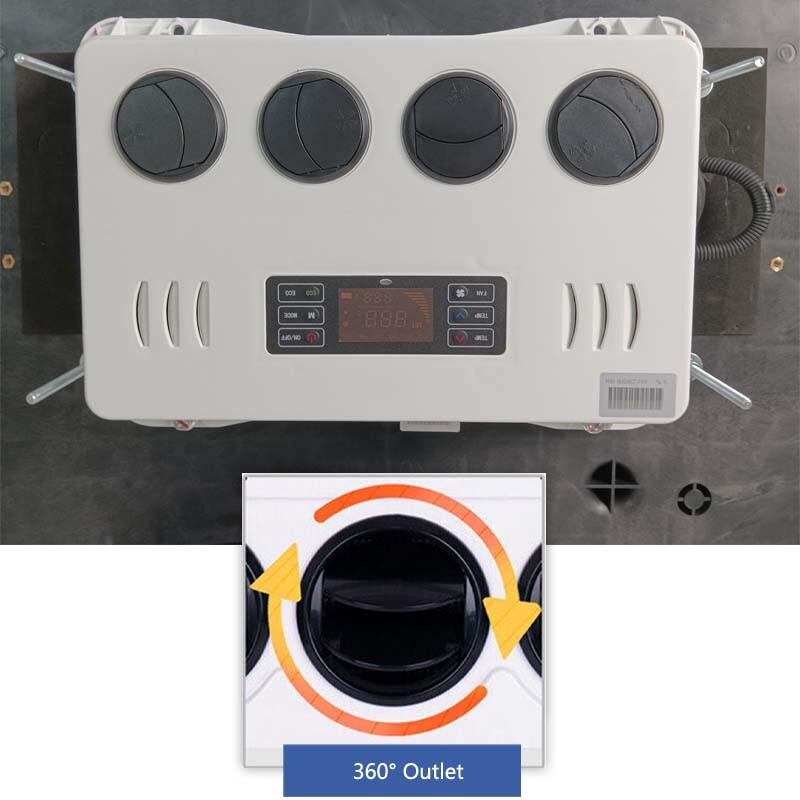 24V RV Air Conditioner Heat & Cool Electric Rooftop AC For Motorhome Caravan