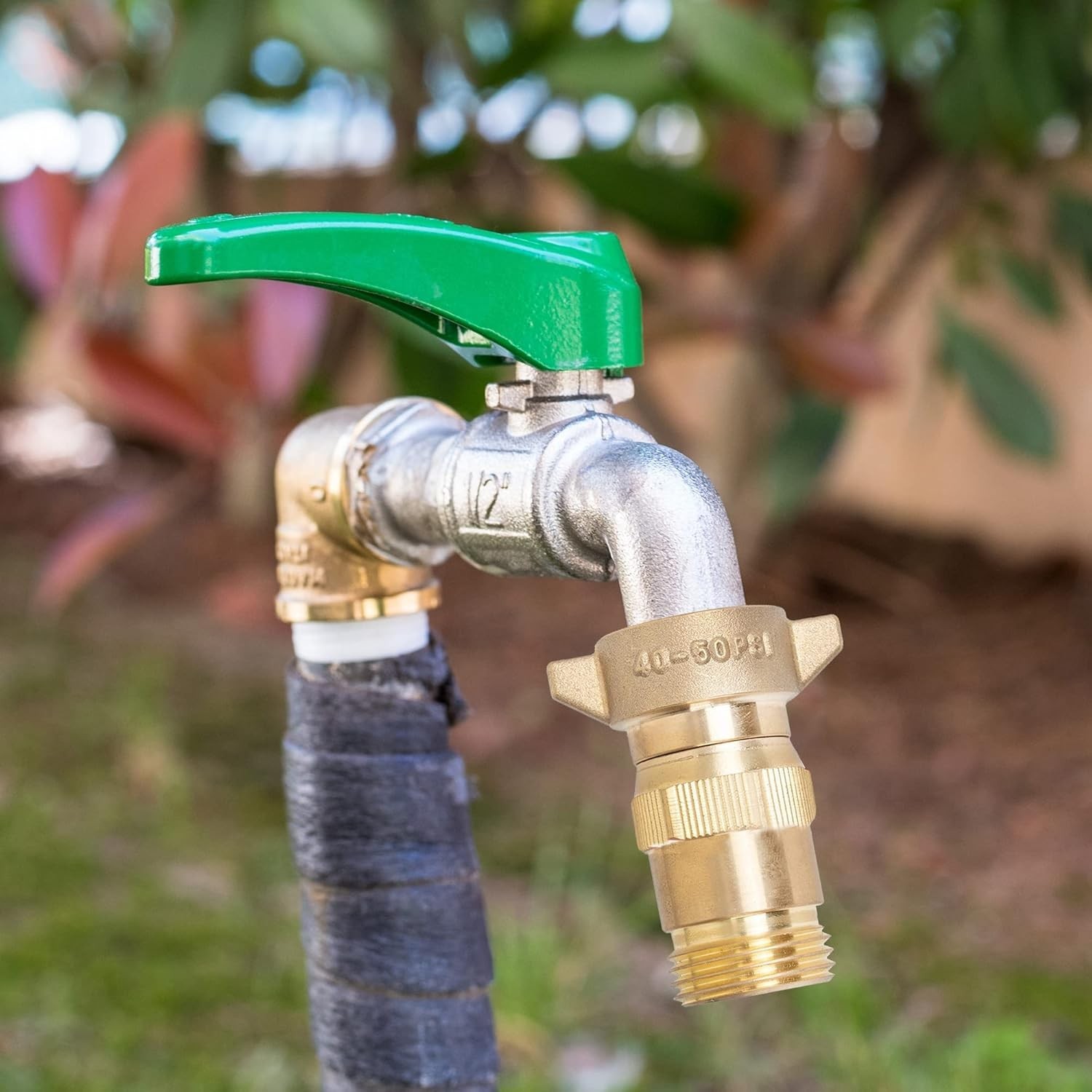 Lead-Free Brass Water Regulator for RVs: Adjustable 40-50 PSI Pressure Control