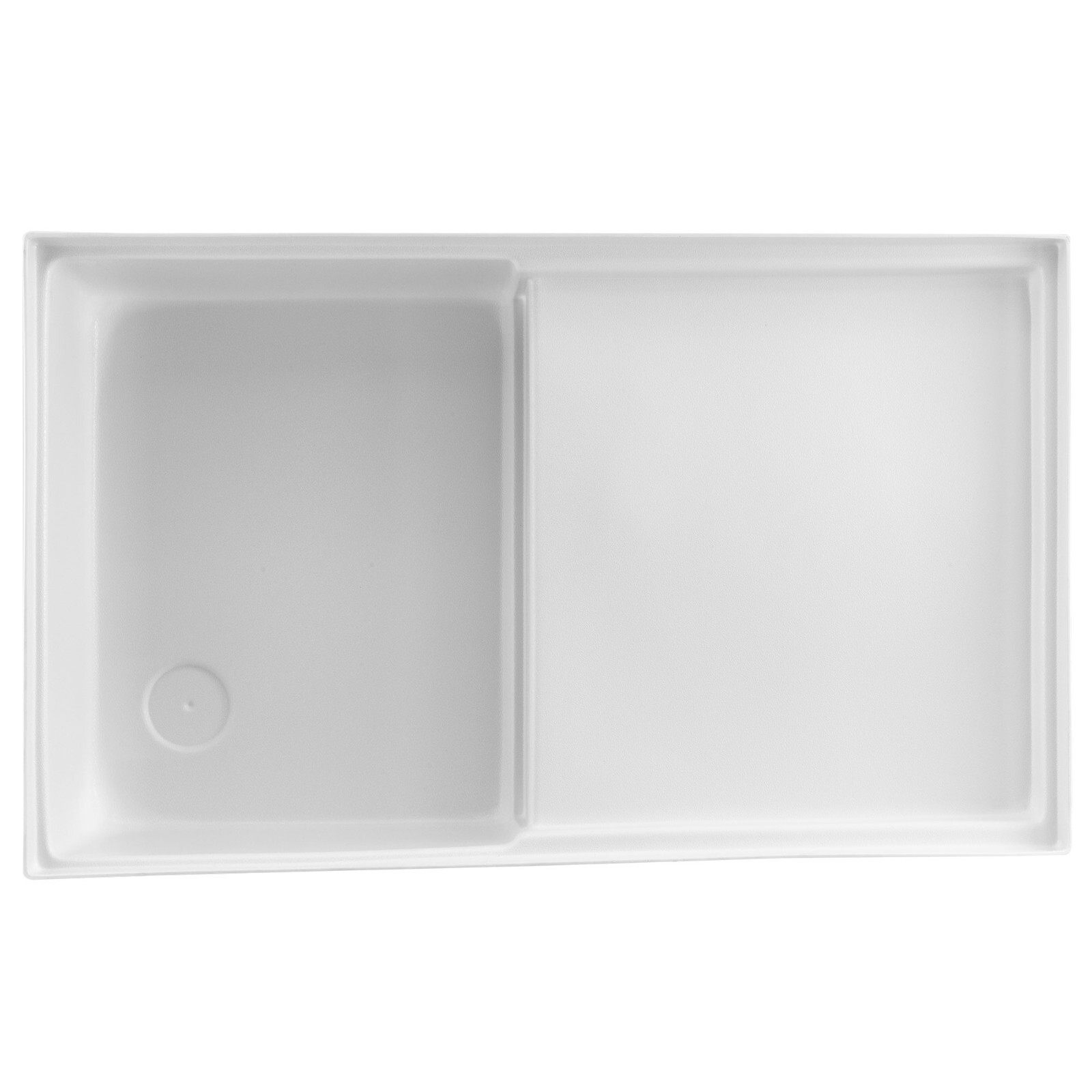 RecPro RV Combo Shower Pan 35″ x 21″ Corner Drain | White | Toilet Mount