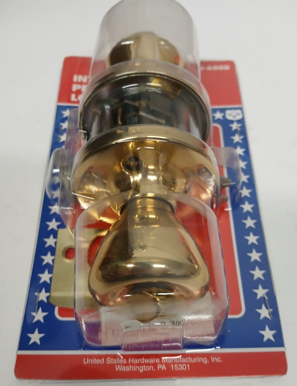 American Hardware MFG D-600B 2-3/8″-Setback Mobile Home Privacy Lock Set Brass