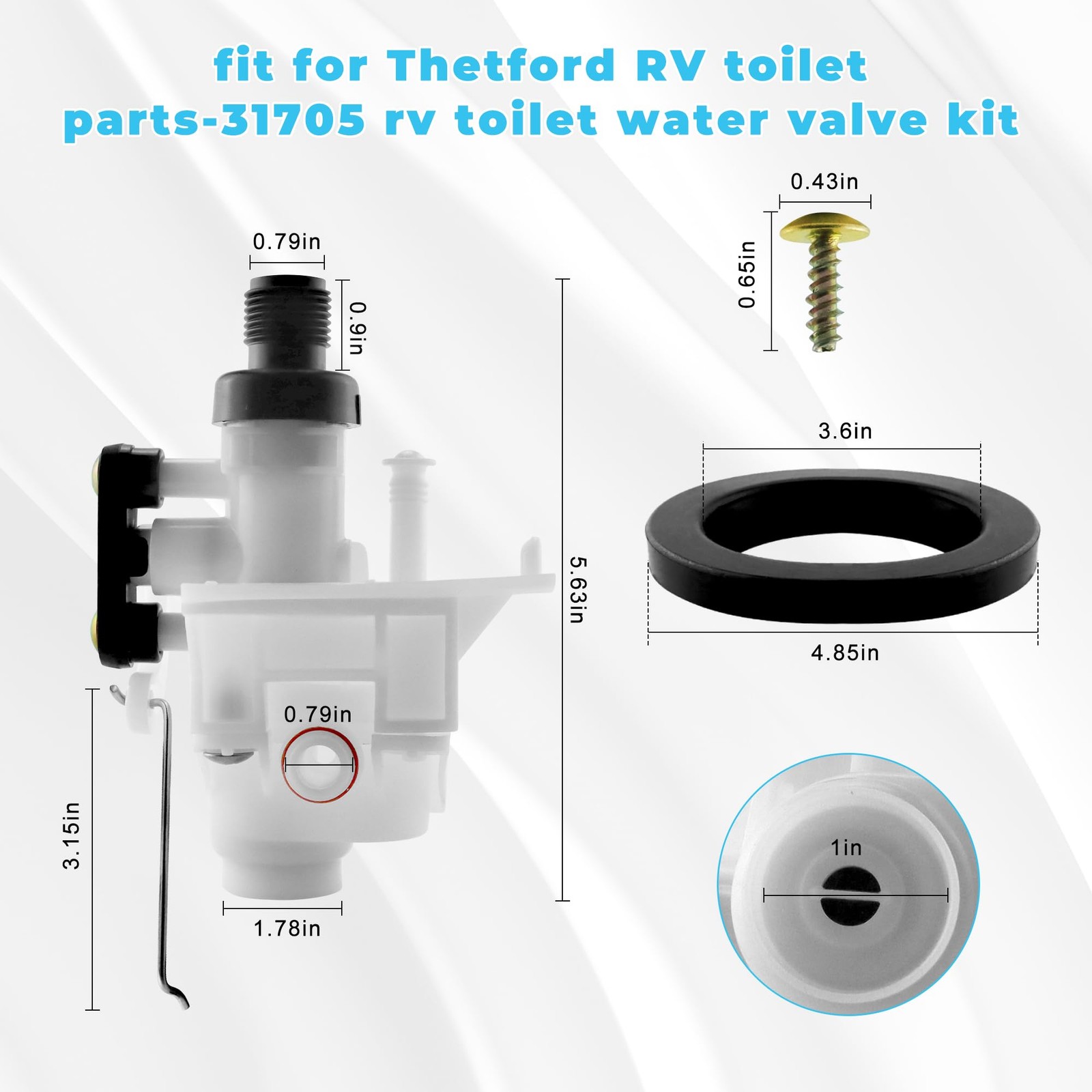 31653 31705 31688 31835 31687 Rv Toilet Water Valve Fit For Thetford Rv Toilet P