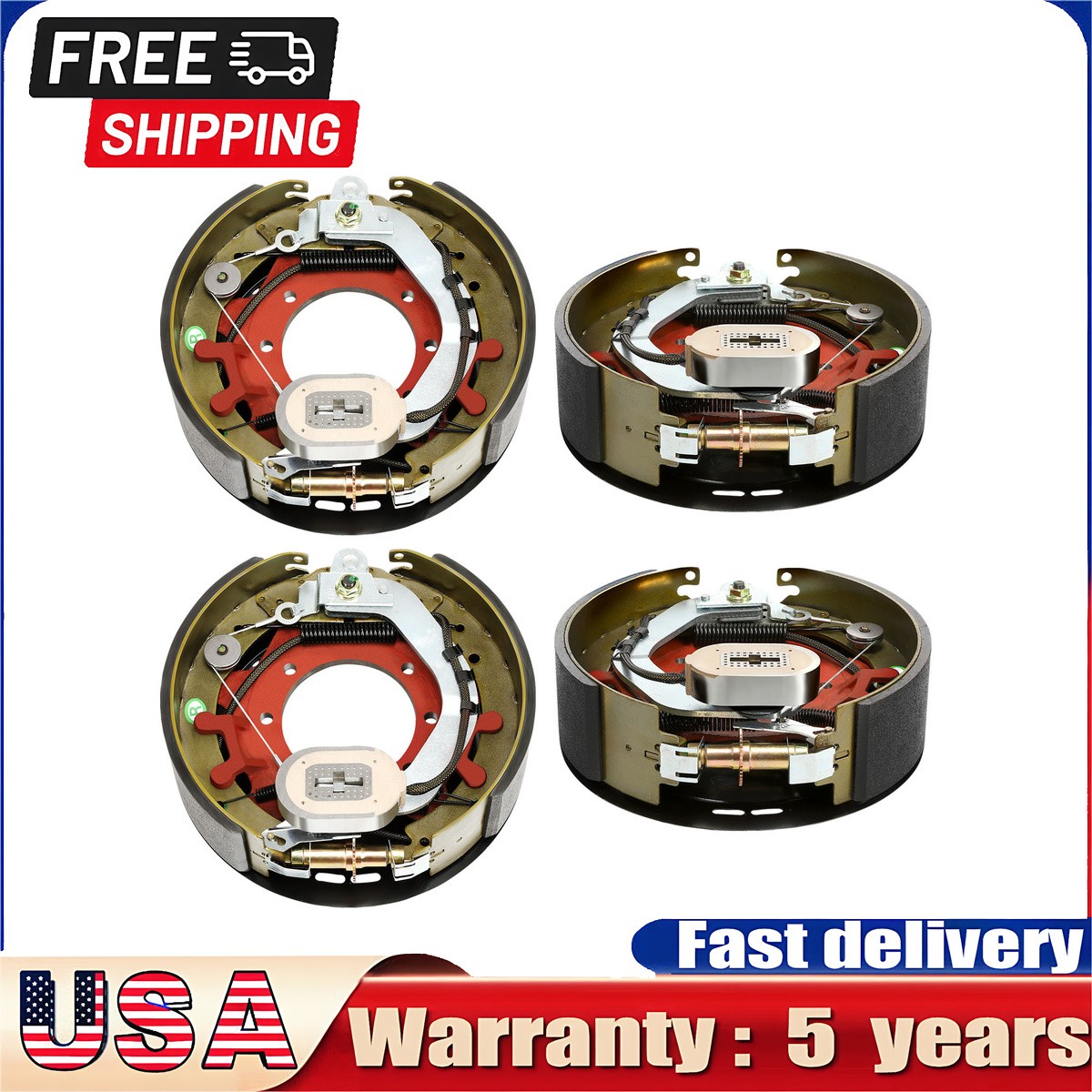 Trailer Brake For Dexter Self Adjusting 4pcs new Four (2 Left, 2 Right)