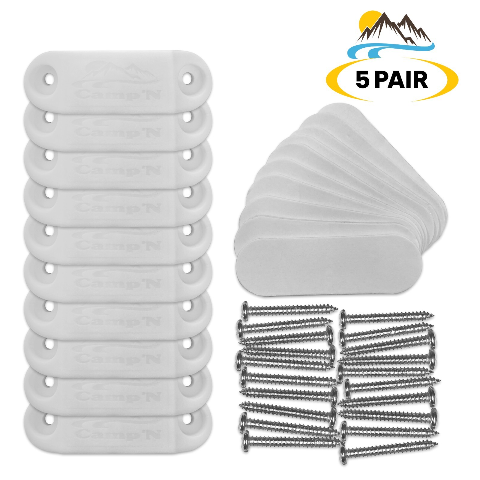 RV Magnetic Door Catch (White 5-Pair) RV Magnetic Door Holder & RV Door Magnet