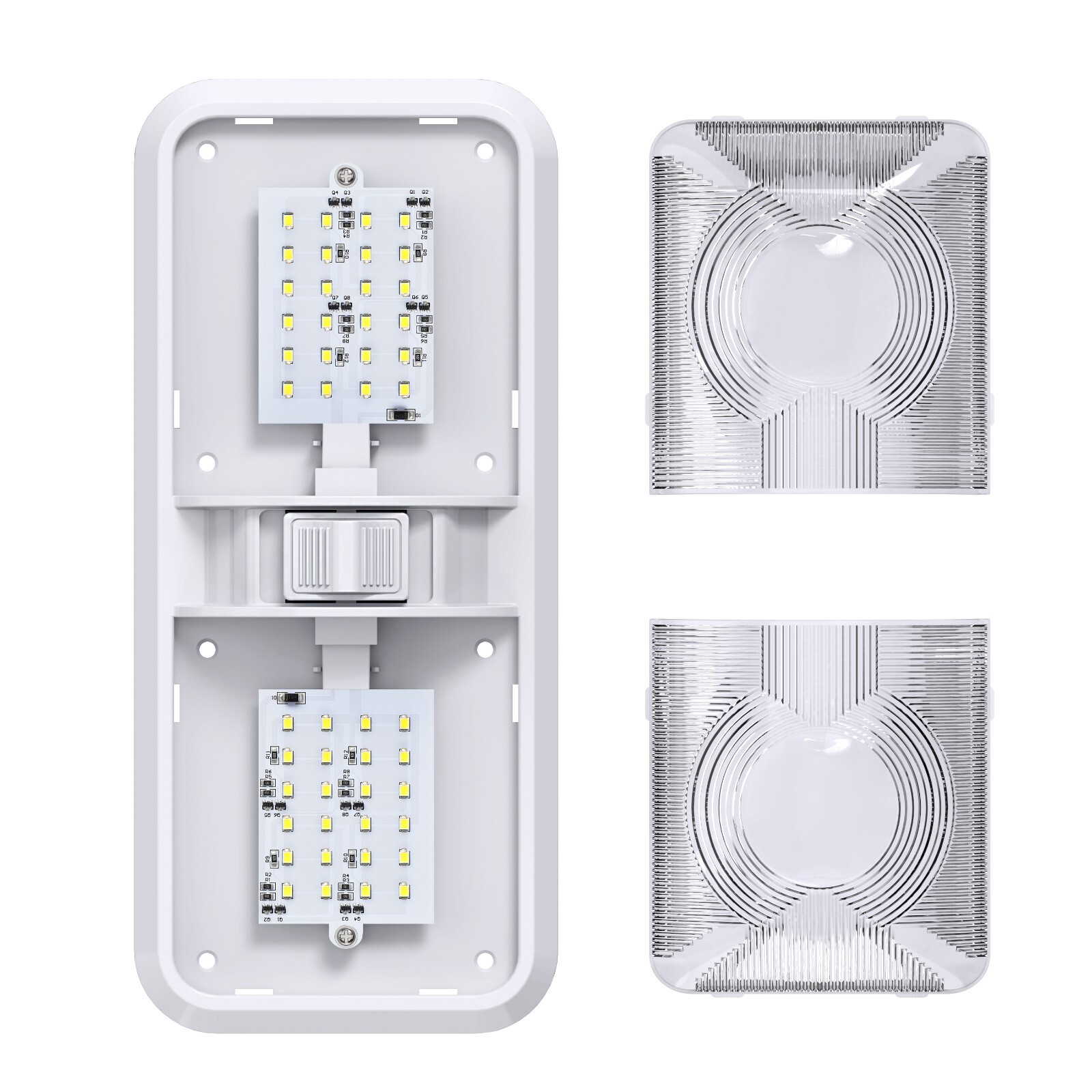 4 Pack – Cool White 6000-6500K RV Double Ceiling Dome Light – Interior Lighting