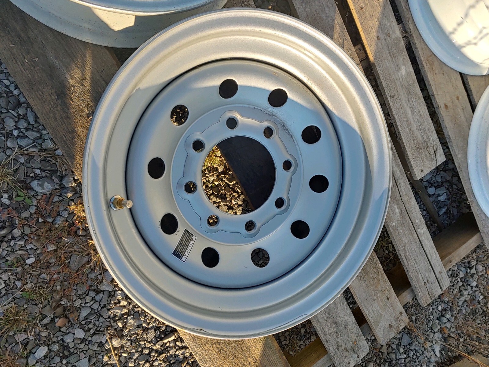 16″ 8 LUG X 6′, TRAILER STEEL WHEEL 8-ON 6.5 INCHES – GRAY