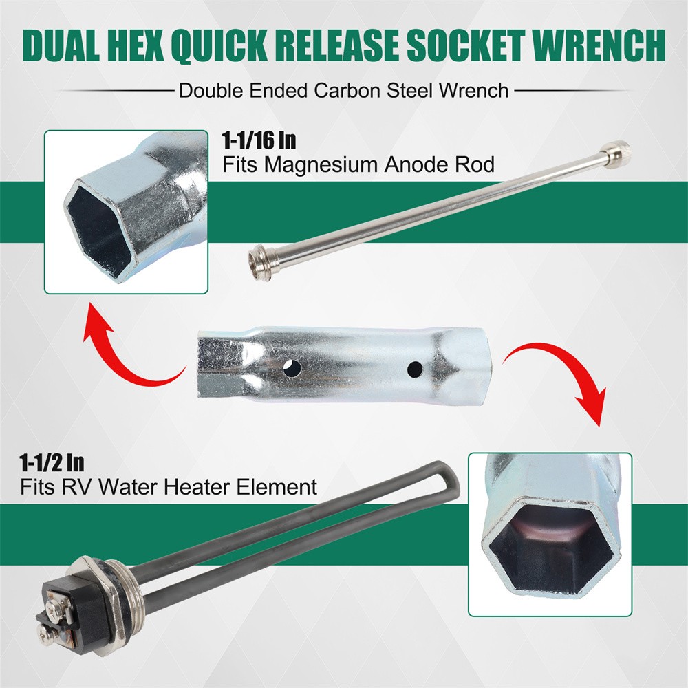 RV Water Heater Elements Kit Fits Suburban SW6DE SW16DE SW10DE SW12DE