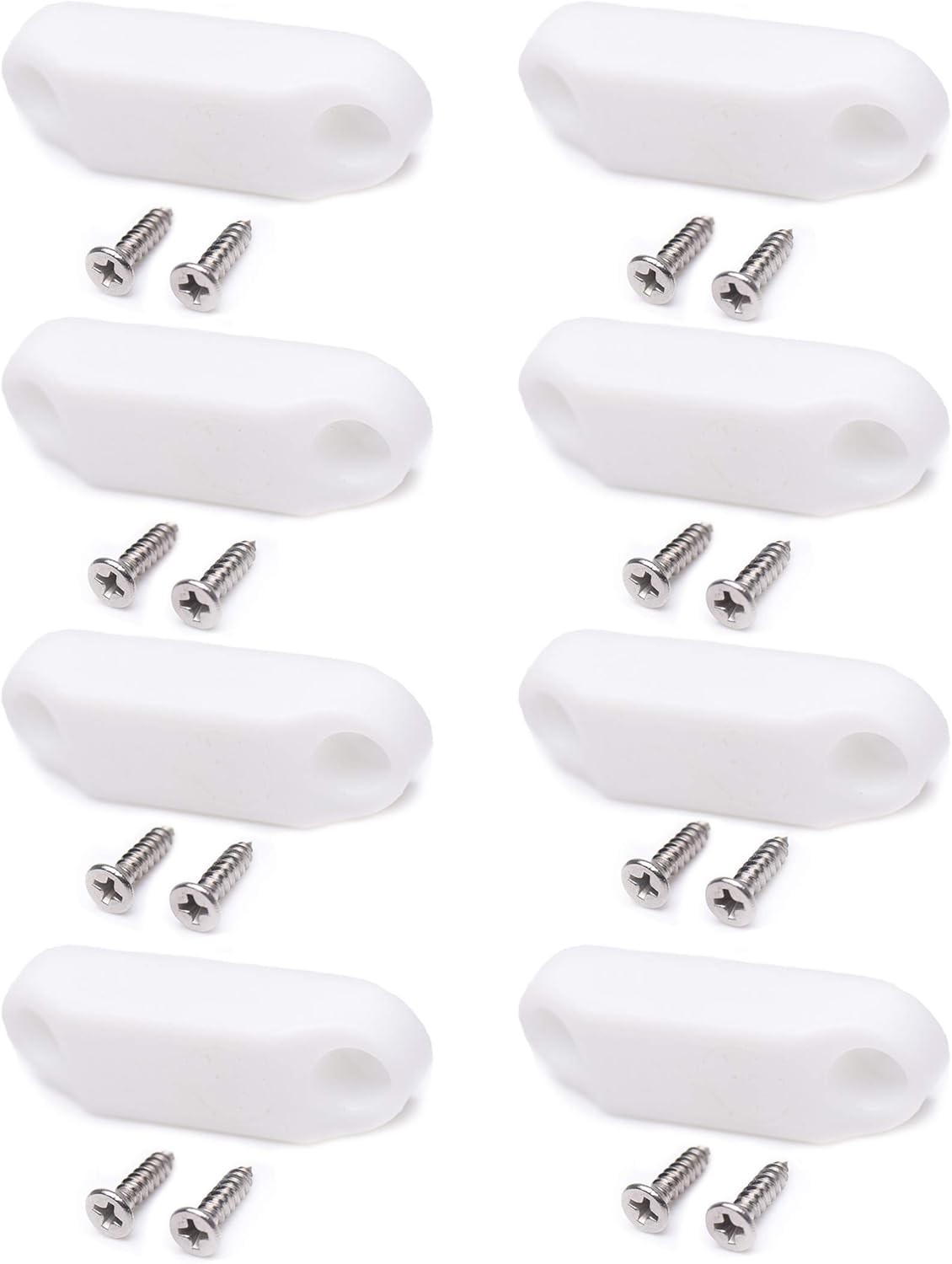 (4 Pairs) Magnetic Baggage Door Catch and Holder Kit – White RV Storage