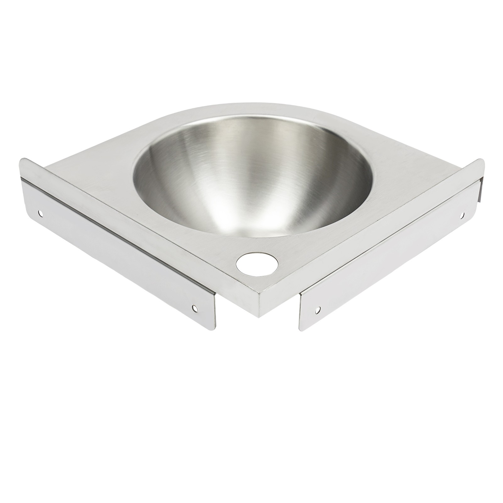 RV Caravan Camper Sink Stainless Steel Hand Wash Basin Wall-mounted Silver Sink