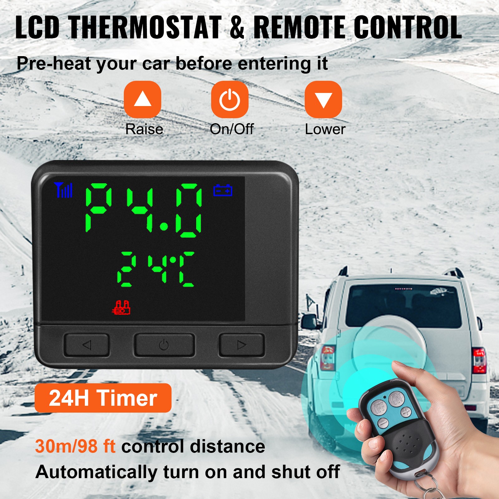 VEVOR Diesel Air Heater Parking Heater 8KW Truck Heater w/ LCD Remote Control